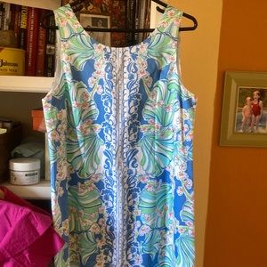 NWT Lilly Pulitzer bay blue coastal engineering dress size 12